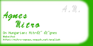 agnes mitro business card